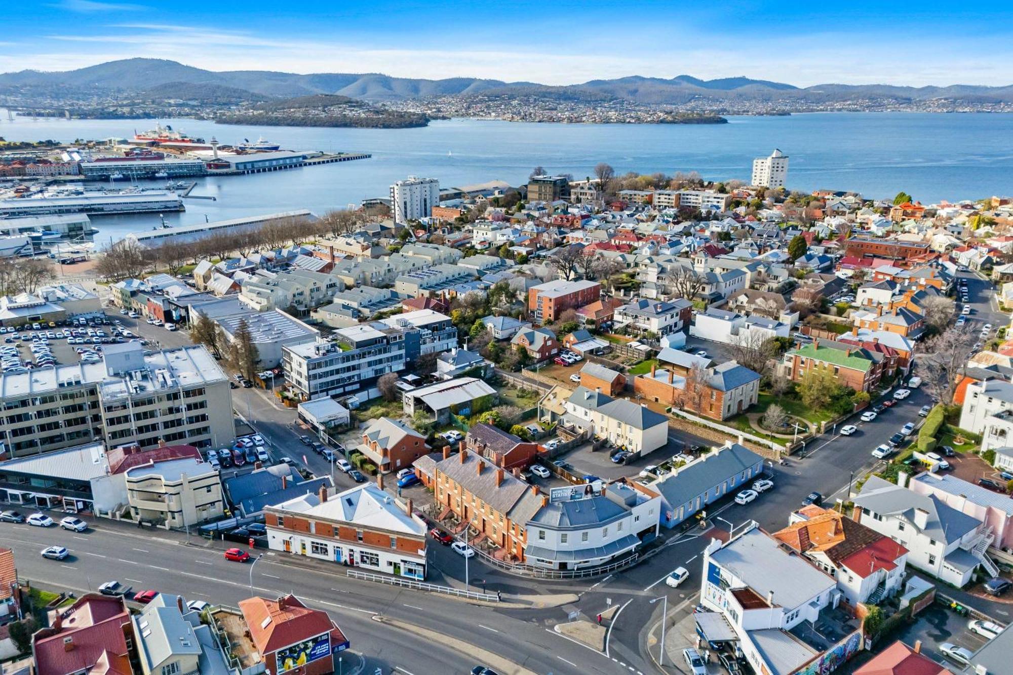 Portsea Place - Designer King Studio And Parking Hobart Eksteriør bilde